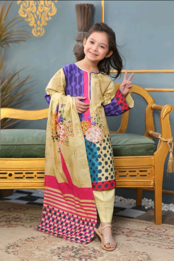 Digital Printed 3 piece kid's suit